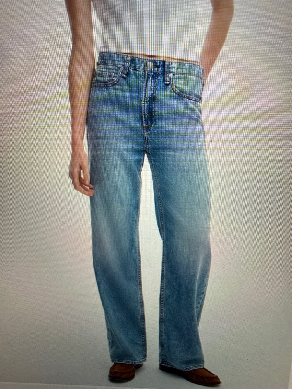 Rag & Bone Logan wide leg mid rise jean size 24 in color Audrey - Picture 9 of 10